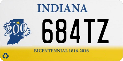 IN license plate 684TZ