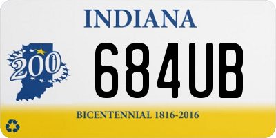 IN license plate 684UB