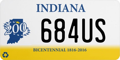 IN license plate 684US