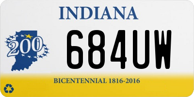 IN license plate 684UW