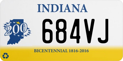 IN license plate 684VJ