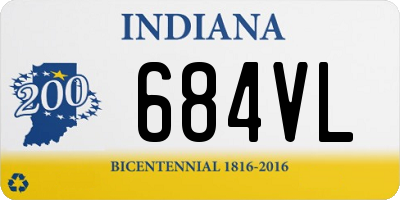 IN license plate 684VL