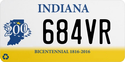 IN license plate 684VR