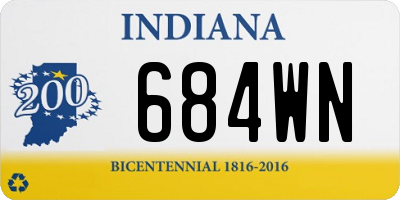 IN license plate 684WN