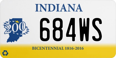 IN license plate 684WS