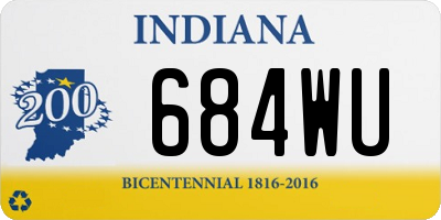 IN license plate 684WU