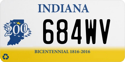 IN license plate 684WV