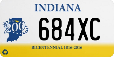 IN license plate 684XC