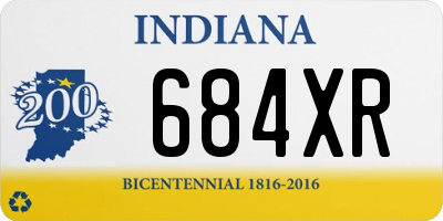 IN license plate 684XR