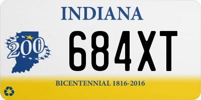 IN license plate 684XT