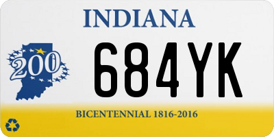 IN license plate 684YK