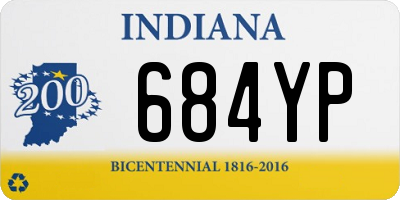 IN license plate 684YP