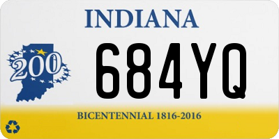 IN license plate 684YQ