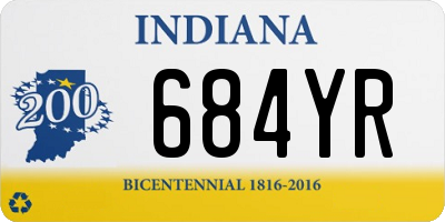 IN license plate 684YR