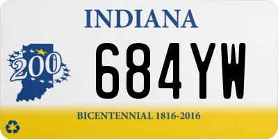 IN license plate 684YW