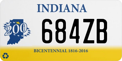 IN license plate 684ZB