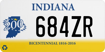 IN license plate 684ZR