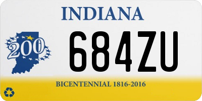 IN license plate 684ZU