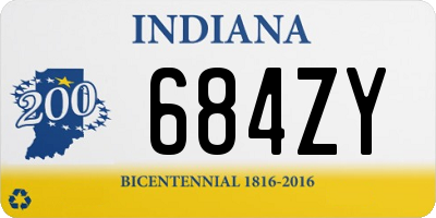 IN license plate 684ZY