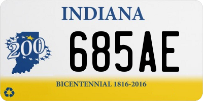 IN license plate 685AE