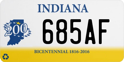 IN license plate 685AF