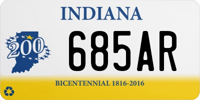 IN license plate 685AR