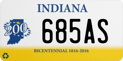 IN license plate 685AS