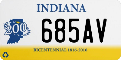 IN license plate 685AV
