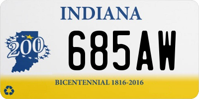 IN license plate 685AW