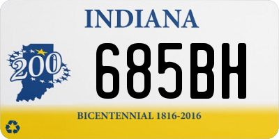 IN license plate 685BH