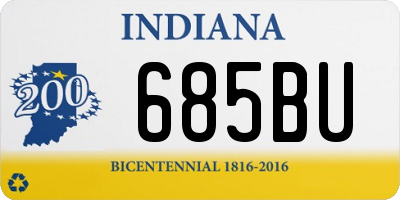 IN license plate 685BU