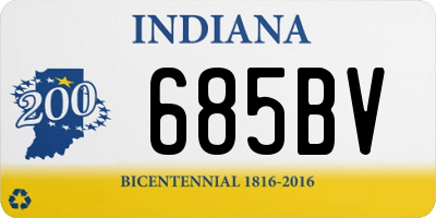 IN license plate 685BV