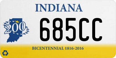 IN license plate 685CC
