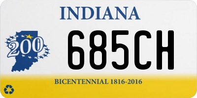 IN license plate 685CH