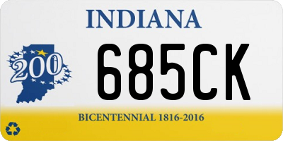 IN license plate 685CK