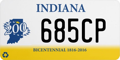 IN license plate 685CP