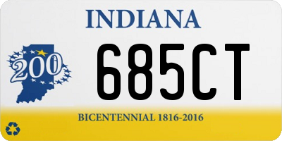 IN license plate 685CT