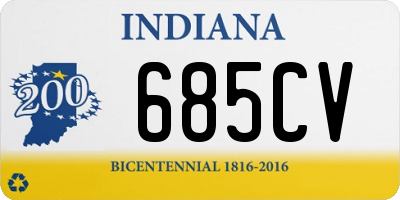 IN license plate 685CV
