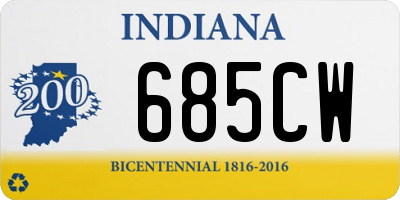 IN license plate 685CW