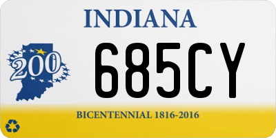 IN license plate 685CY