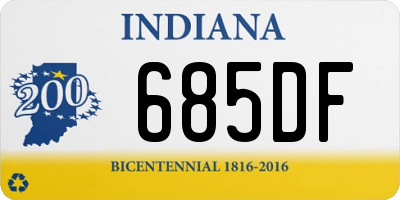 IN license plate 685DF