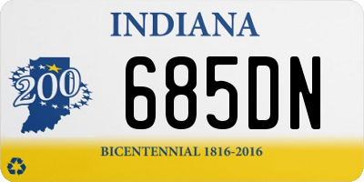 IN license plate 685DN