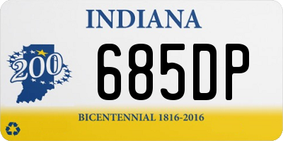 IN license plate 685DP