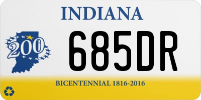 IN license plate 685DR