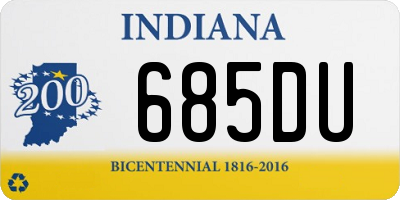 IN license plate 685DU