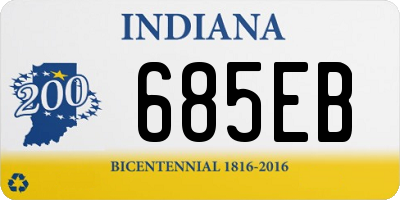 IN license plate 685EB