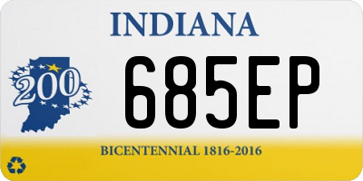 IN license plate 685EP
