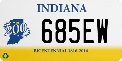 IN license plate 685EW