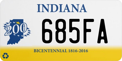 IN license plate 685FA
