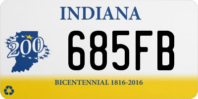 IN license plate 685FB